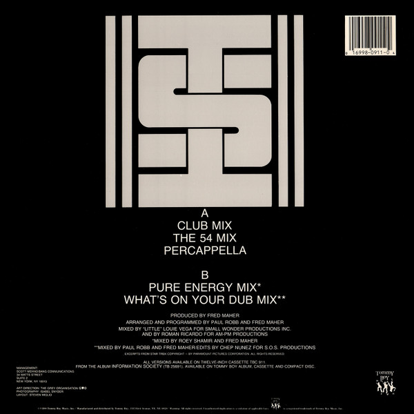 Information Society - What's On Your Mind (Pure Energy) | Tommy Boy (TB 911) - 2 Information Society - What's On Your Mind (Pure Energy) | Tommy Boy (TB 911) - 2