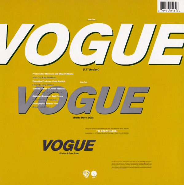 Madonna - Vogue | Sire (9 21513-0) - 2