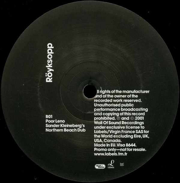 Röyksopp - Poor Leno (Sander Kleinenberg Remixes) | Labels (VISA 8644) - 2