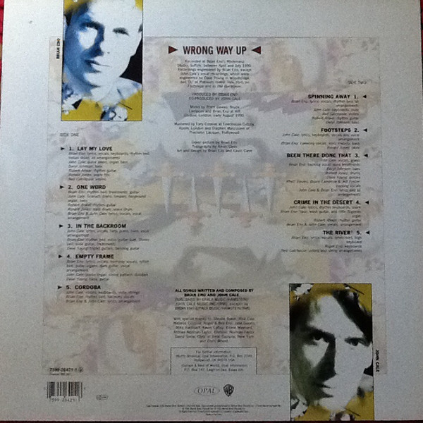 Brian Eno / John Cale - Wrong Way Up | Opal Records (7599-26421-1) - 2