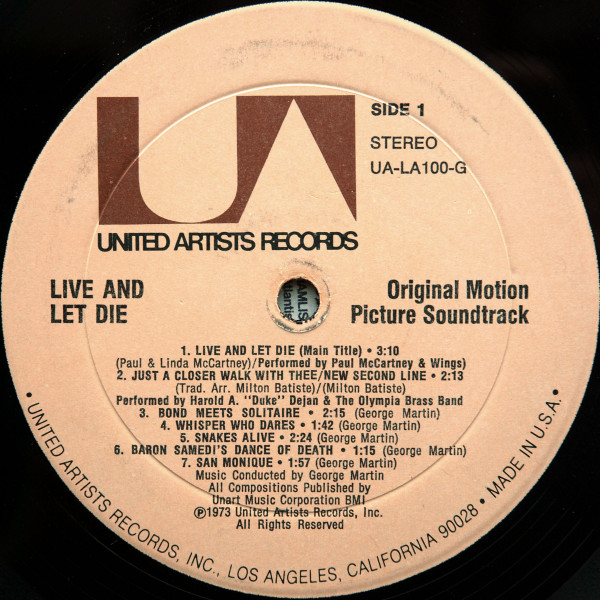 Live And Let Die (Original Motion Picture Soundtrack)