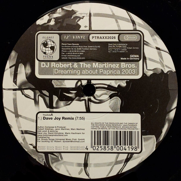DJ Robert & The Martinez Bros. - Dreaming About Paprica 2003 | Planet Traxx (PTRAXX2026) - 3 DJ Robert & The Martinez Bros. - Dreaming About Paprica 2003 | Planet Traxx (PTRAXX2026) - 3