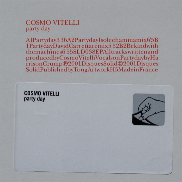 Cosmo Vitelli - Party Day | Disques Solid (SLD 038 EP) - 4