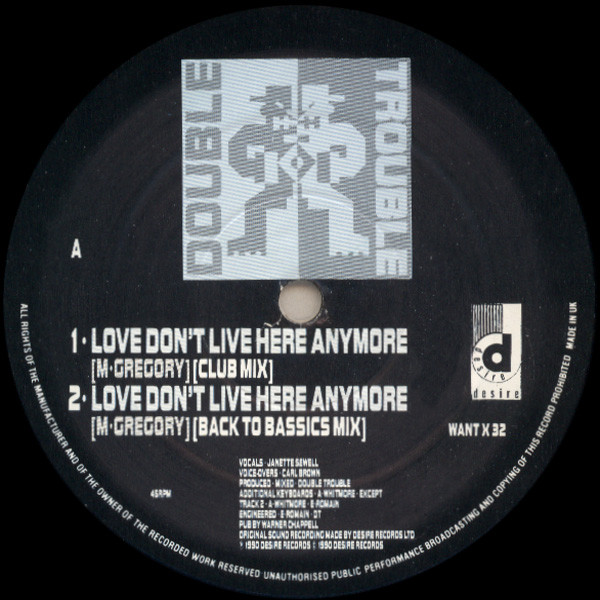 Double Trouble - Love Don't Live Here Anymore | Desire Records (WANT X 32) - 3