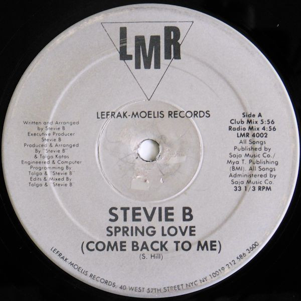 Stevie B - Spring Love (Come Back To Me) | LMR (Lefrak-Moelis Records) (LMR 4002)