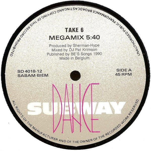 Various  &  DJ Pat Krimson - Take 6 Megamix | Subway Dance (SD 4018-12) - 3
