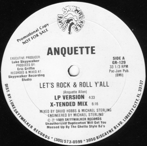 Anquette - Let's Rock & Roll Y'all | Luke Skyywalker Records (GR-129)