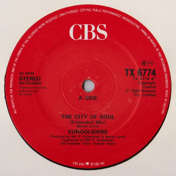 Eurogliders - The City Of Soul | CBS (TX 6774) - 3