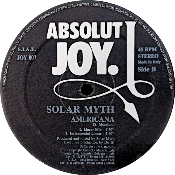 Solar Myth - Americana | Absolut Joy (JOY 007) - 3 Solar Myth - Americana | Absolut Joy (JOY 007) - 3