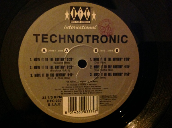 Technotronic Featuring Ya Kid K - Move It To The Rhythm (Remix) | DFC (DFC 237)