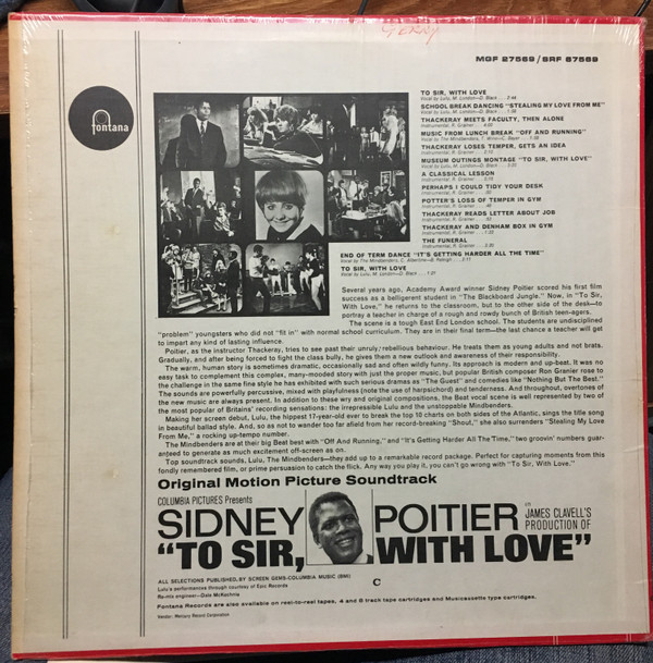 Various - To Sir, With Love Original Motion Picture Soundtrack | Fontana (SRF 67569) - 2 Various - To Sir, With Love Original Motion Picture Soundtrack | Fontana (SRF 67569) - 2