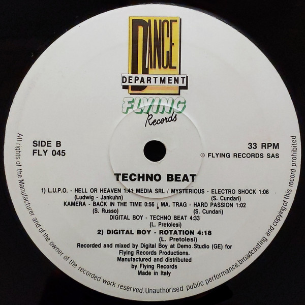 Digital Boy - Techno Beat | Flying Records (FLY 045) - 4 Digital Boy - Techno Beat | Flying Records (FLY 045) - 4