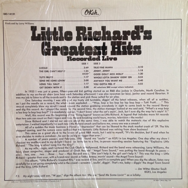 Little Richard - Little Richard's Greatest Hits Recorded Live | Okeh (OKS 14121) - 2 Little Richard - Little Richard's Greatest Hits Recorded Live | Okeh (OKS 14121) - 2