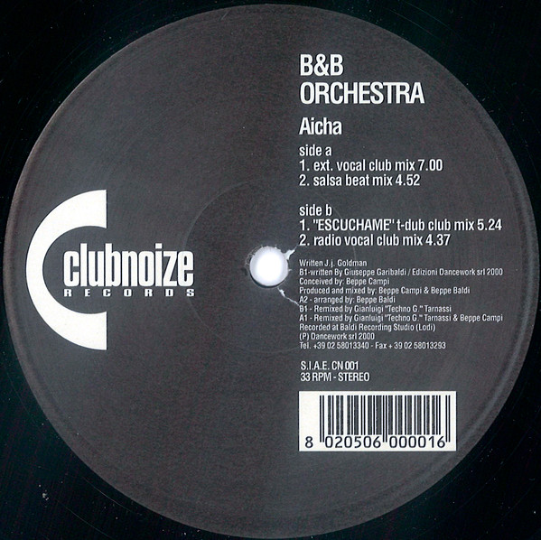 B & B Orchestra - Aicha | Clubnoize Records (CN 001) - main