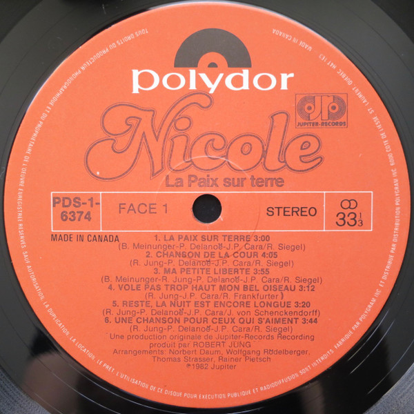 Nicole - La Paix Sur Terre | Polydor (PDS-1-6374) - 3 Nicole - La Paix Sur Terre | Polydor (PDS-1-6374) - 3