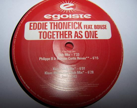 Eddie Thoneick Feat. Bonse - Together As One | Egoiste (EGO54) - 4 Eddie Thoneick Feat. Bonse - Together As One | Egoiste (EGO54) - 4