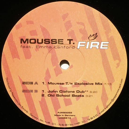Mousse T. Feat. Emma Lanford - Fire | Peppermint Jam (PJMS0062) - 3 Mousse T. Feat. Emma Lanford - Fire | Peppermint Jam (PJMS0062) - 3
