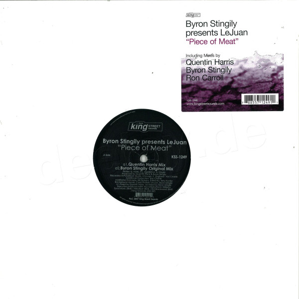 Byron Stingily Presents LeJuan - Piece Of Meat | BPM King Street Sounds (KSS 1249) - main Byron Stingily Presents LeJuan - Piece Of Meat | BPM King Street Sounds (KSS 1249) - main