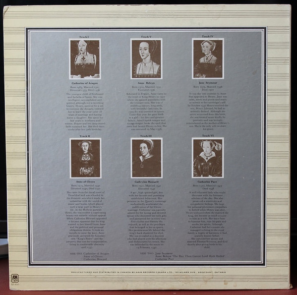 Rick Wakeman - The Six Wives Of Henry VIII | A&M Records (SP-4361) - 2 Rick Wakeman - The Six Wives Of Henry VIII | A&M Records (SP-4361) - 2