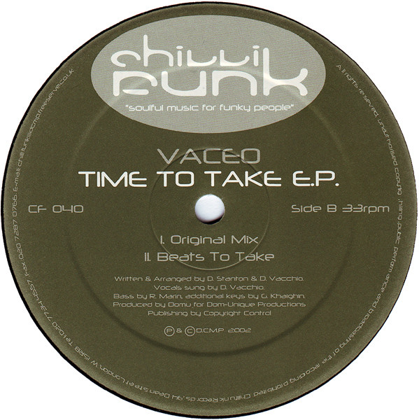 Vaceo - Time To Take E.P. | Chillifunk Records (CF 040) - 2 Vaceo - Time To Take E.P. | Chillifunk Records (CF 040) - 2