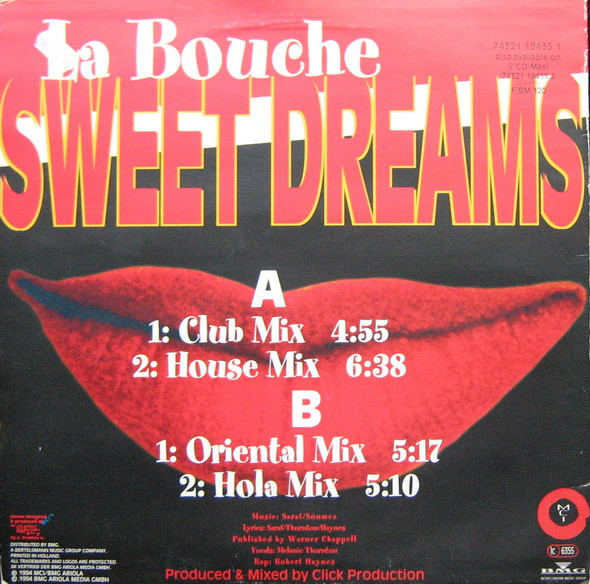 La Bouche - Sweet Dreams (Hola Hola Eh) | MCI (74321 19435 1) - 2