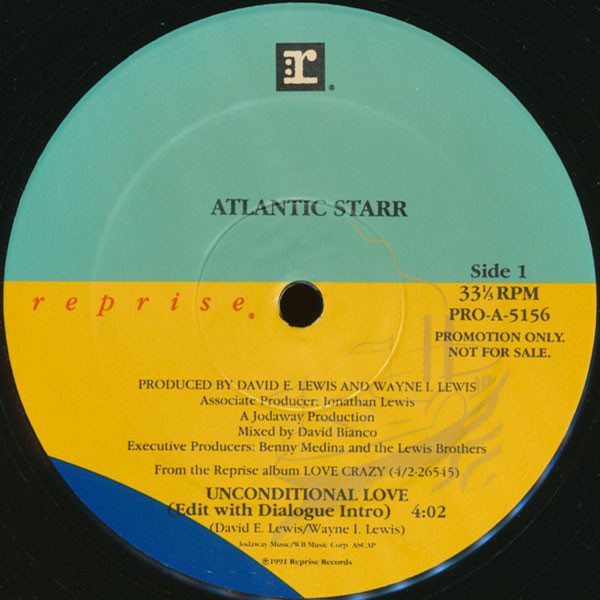 Atlantic Starr - Unconditional Love | Reprise Records (PRO-A-5156)