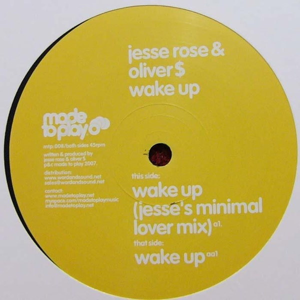 Jesse Rose & Oliver $ - Wake Up | Made To Play (MTP008) - main