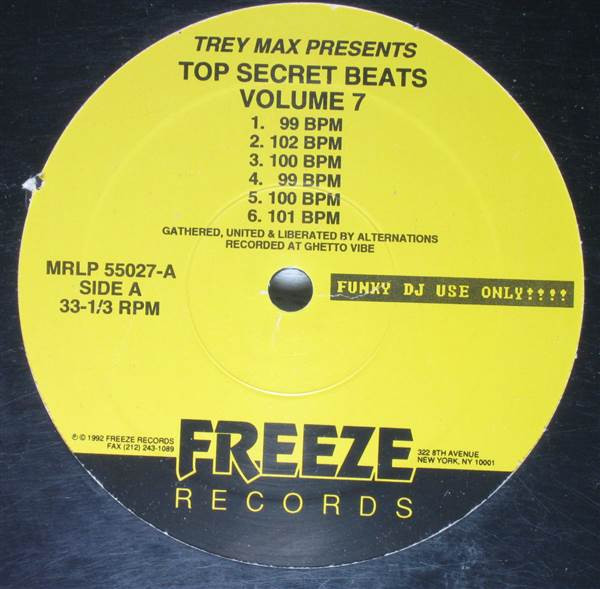 Trey Max - Top Secret Beats Volume 7 | Freeze Records (MRLP-55027) - main Trey Max - Top Secret Beats Volume 7 | Freeze Records (MRLP-55027) - main