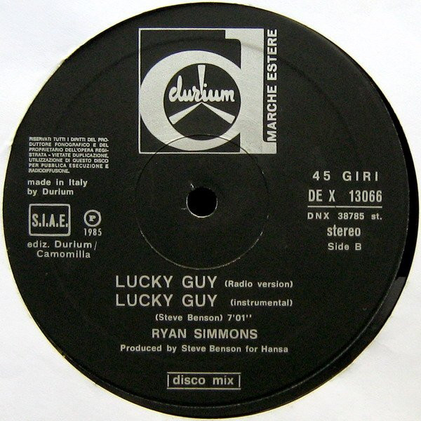 Ryan Simmons - Lucky Guy | Durium Marche Estere (DEX 13066) - 4