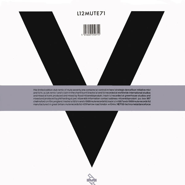 Nitzer Ebb - Control Im Here - Edition Number Two (Strategic Dancefloor Initiative) | Mute (L12MUTE71) - 2 Nitzer Ebb - Control Im Here - Edition Number Two (Strategic Dancefloor Initiative) | Mute (L12MUTE71) - 2
