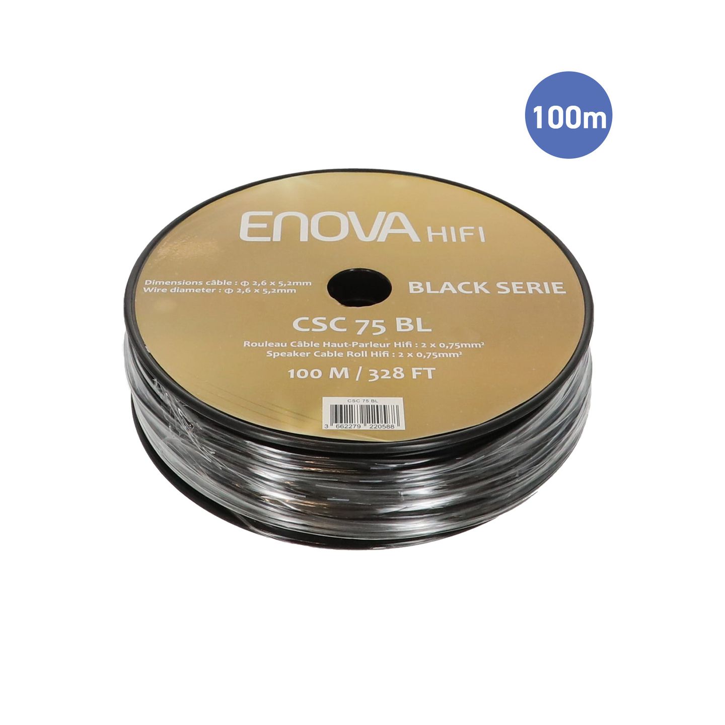 Câble HP HI-FI 2x0.75mm² au mètre