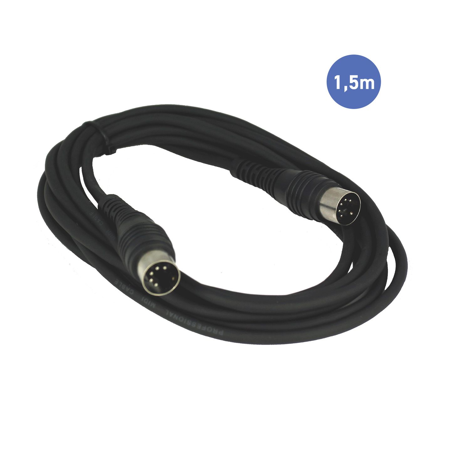 Câble 1,5m - MIDI DIN 5 PIN Mâle - MIDI DIN 5 PIN Mâle