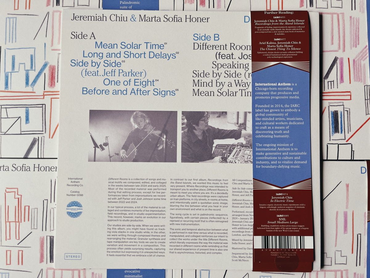 Jeremiah Chiu & Marta Sofia Honer - Different Rooms | International Anthem Recording Company (IARC0098) - 2 Jeremiah Chiu & Marta Sofia Honer - Different Rooms | International Anthem Recording Company (IARC0098) - 2