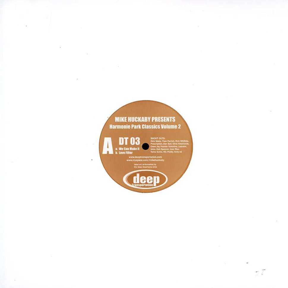 Mike Huckaby - Harmonie Park Classics Volume 2 | Deep Transportation (DT 03) - main