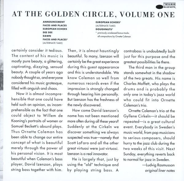 At The "Golden Circle" Stockholm - Volume One