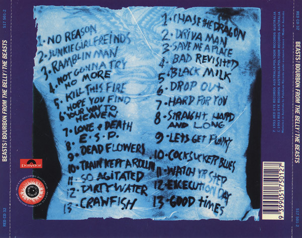 Beasts Of Bourbon - From The Belly Of The Beasts (Live 91 & 92 And Shit We Didn't Put Out The First Time) CD | Red Eye Records (RED CD 32) - 2 Beasts Of Bourbon - From The Belly Of The Beasts (Live 91 & 92 And Shit We Didn't Put Out The First Time) CD | Red Eye Records (RED CD 32) - 2