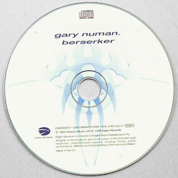 Gary Numan - Berserker CD | Eagle Records (EAMCD072) - 2