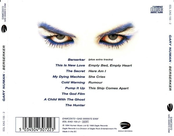 Gary Numan - Berserker CD | Eagle Records (EAMCD072) - 3