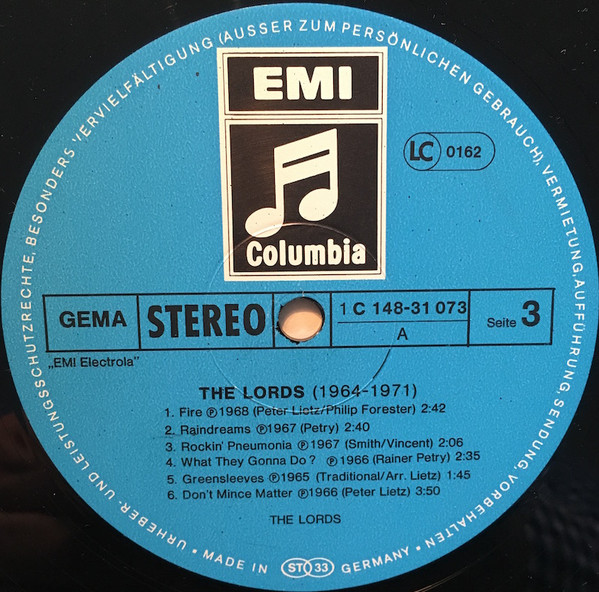 The Lords - The Lords 1964 - 1971 | Columbia (1C 148-31 072/73) - 6