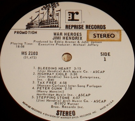Jimi Hendrix - War Heroes | Reprise Records (MS 2103) - 4