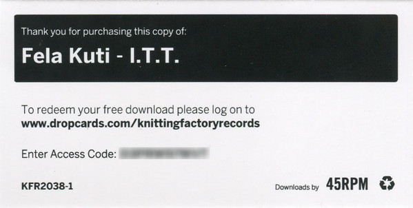 Fela Anikulapo Kuti & Africa 70 - International Thief Thief (I.T.T.) | Knitting Factory Records (KFR-2038-1) - 7