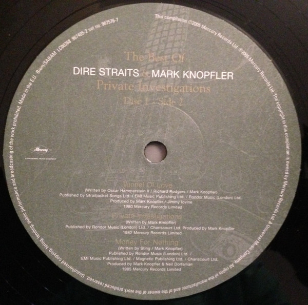Dire Straits & Mark Knopfler - Private Investigations (The Best Of) | Mercury (987576-7) - 12 Dire Straits & Mark Knopfler - Private Investigations (The Best Of) | Mercury (987576-7) - 12
