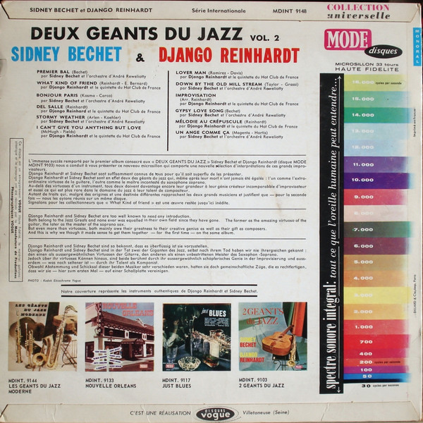Sidney Bechet - Django Reinhardt - 2 Geants Du Jazz "Vol.2" | Mode Disques (MDINT 9148) - 2 Sidney Bechet - Django Reinhardt - 2 Geants Du Jazz "Vol.2" | Mode Disques (MDINT 9148) - 2