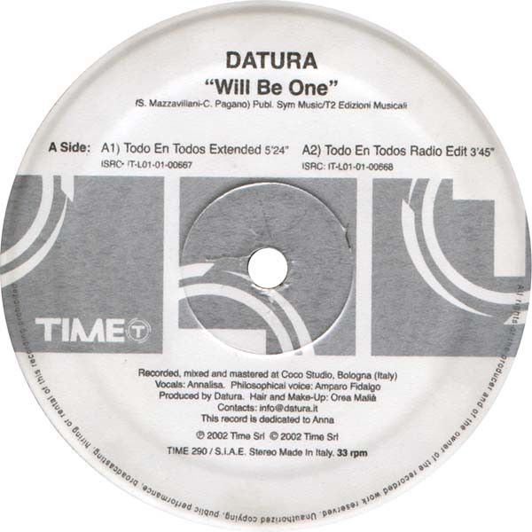 Datura - Will Be One | TIME (TIME 290) - 3 Datura - Will Be One | TIME (TIME 290) - 3