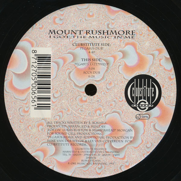 Mount Rushmore - I Got The Music In Me | Clubstitute Records (2000656)