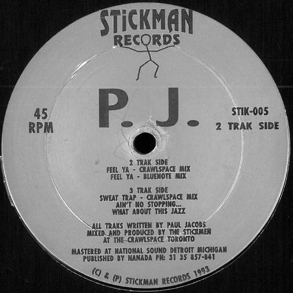 P.J. - Feel Ya | Stickman Records (STIK-005) - main