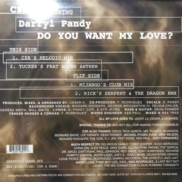 CZR Featuring Darryl Pandy - Do You Want My Love? | Moody Recordings (MDR9601-1) - 2