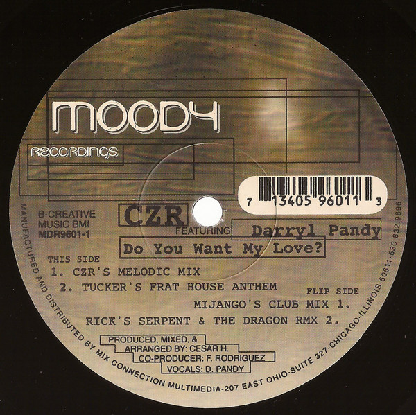 CZR Featuring Darryl Pandy - Do You Want My Love? | Moody Recordings (MDR9601-1) - 3