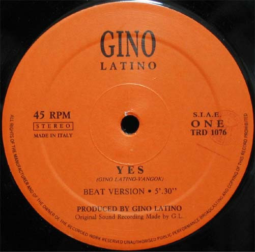 Gino Latino - Yes | Time Records (TRD 1076)