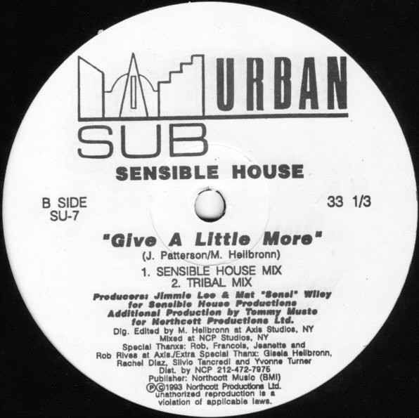Sensible House - Give A Little More | Sub-Urban (SU-7) - 2